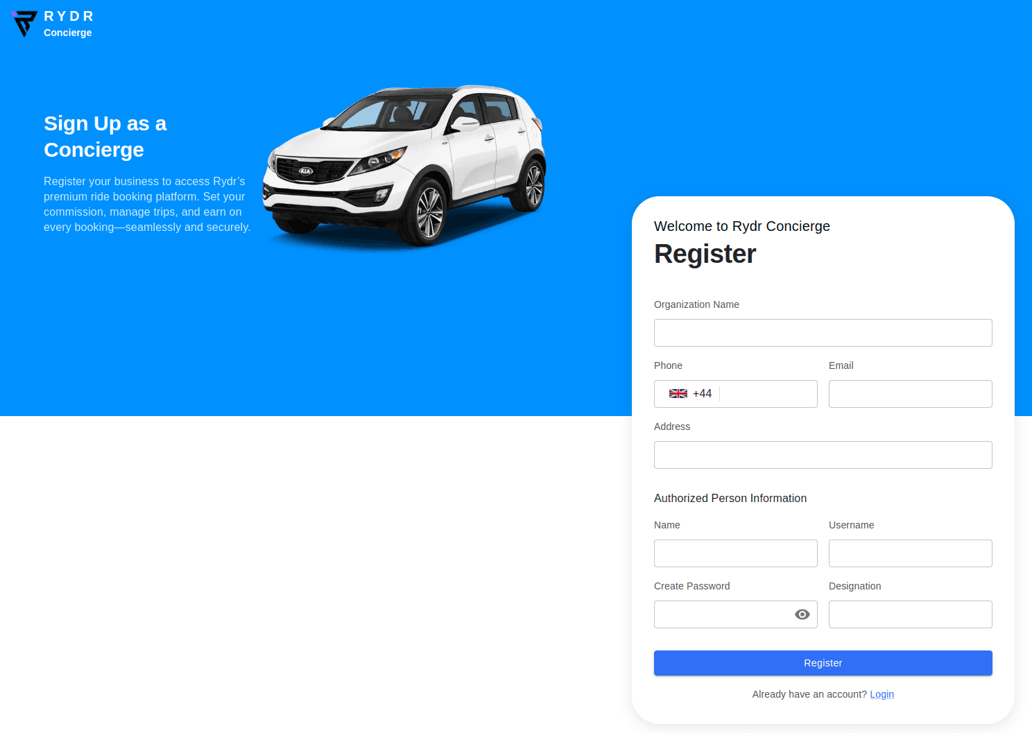 Register as a Concierge
